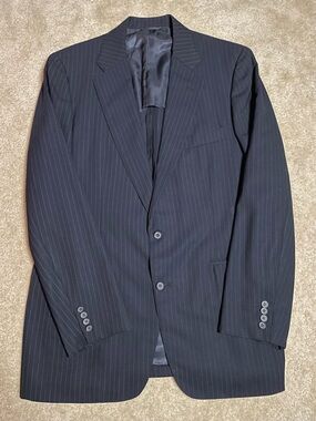 Men's Southwick Navy Pinstripe 42R Two-Button Blazer